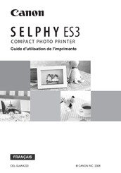 Canon Selphy ES3 Guide D'utilisation