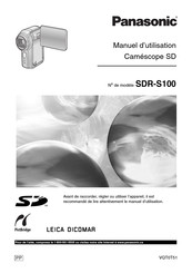 Panasonic SDR-S100 Manuel D'utilisation