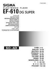 Sigma EF-610 DG Super Mode D'emploi