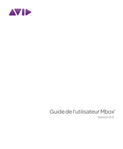Avid Mbox Guide De L'utilisateur