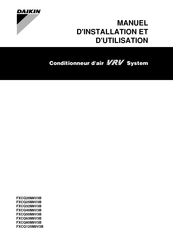 Daikin FXCQ20M8V3B Manuel D'installation Et D'utilisation