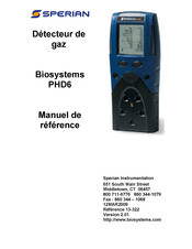 Sperian Biosystems PHD6 Manuel De Référence