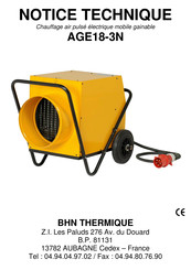 BHN Thermique AGE18-3N Notice Technique