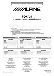 Alpine PDX-V9 Mode D'emploi