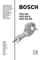 Bosch PFZ 600 Instructions D'emploi