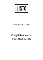 Listo CCL 103s Notice D'utilisation