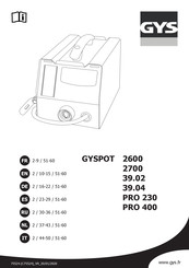 GYS GYSPOT 2700 Mode D'emploi