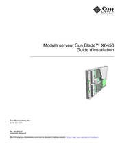 Sun Microsystems Sun Blade X6450 Guide D'installation