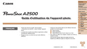 Canon PowerShot A2500 Guide D'utilisation