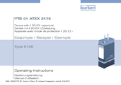 Burkert PTB 01 ATEX 2175 Manuel D'utilisation