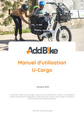 AddBike U-Cargo Manuel D'utilisation