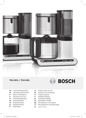 Bosch TKA865 Série Notice D'utilisation