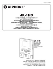 Aiphone JK-1HD Manuel D'installation Et D'utilisation