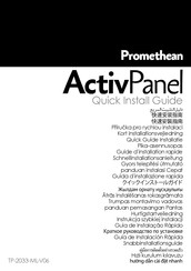 promethean ActivPanel 70 Guide D'installation Rapide