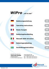 Thitronik WiPro Mode D'emploi