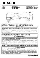 Hitachi DN 12DY Instructions De Sécurité Et Mode D'emploi