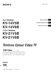 Sony Black Trinitron KV-14V5B Mode D'emploi
