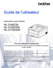 Brother HL-3410CW Guide De L'utilisateur