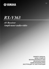 Yamaha RX-V363 Mode D'emploi