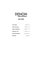 Denon Professional DN-508S Guide D'utilisation