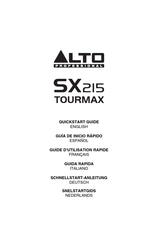 Alto Professional SX215 TOURMAX Guide D'utilisation Rapide