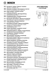 Bosch PSB 0004 A Description De Produit / Manuel D'installation