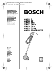 Bosch ART 23 GF Instructions D'emploi