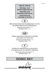 Donic HMTUS 1060-00 Instructions De Montage