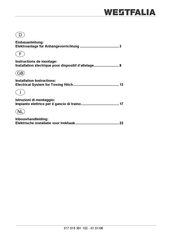 Westfalia 317 015 300 107 Manuel D'installation