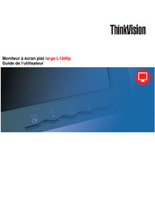 Lenovo ThinkVision L1940p Guide De L'utilisateur