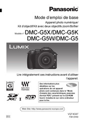 Panasonic LUMIX DMC-G5W Mode D'emploi De Base