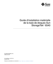 Sun Microsystems StorageTek 6540 Guide D'installation Matérielle