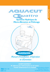 aquacut Q4 Quattro Manuel D'installation, D'opération Et D'entretien