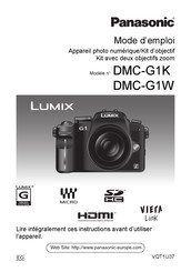 Panasonic Lumix DMC-G1W Mode D'emploi