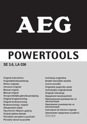 AEG SE 3.6 Notice Originale