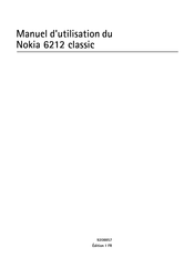 Nokia 6212 classic Manuel D'utilisation