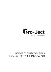 Pro-Ject Audio Systems T1 Notice D'utilisation