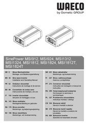 Dometic Waeco SinePower MSI912 Instructions De Montage Et De Service