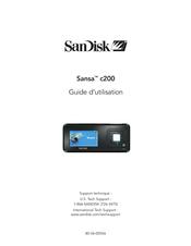 SanDisk Sansa c200 Guide D'utilisation