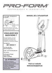 ICON Health & Fitness PRO-FORM PFIVEL87513.0 Manuel De L'utilisateur