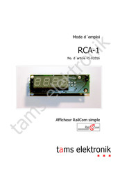 tams elektronik RailCom RCA-1 Mode D'emploi