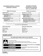 Whirlpool WFW90HEFW Instructions D'installation