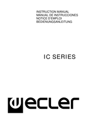 Ecler IC Série Notice D'emploi