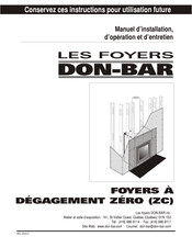 Les Foyers Don-Bar 80-60 Manuel D'installation, D'opération Et D'entretien