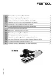 Festool RS 100 Q Notice D'utilisation D'origine