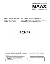 MAAX 10024491 Guide D'installation