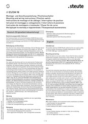 steute ES 98 D-11 Instructions De Montage Et De Câblage