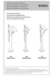 Toto GR TBG02306U Manuel D'installation Et D'utilisation