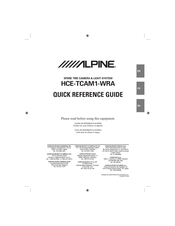 Alpine HCE-TCAM1-WRA Guide De Référence Rapide