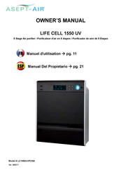Asept-Air LIFE CELL 1550 UV Manuel Du Propriétaire